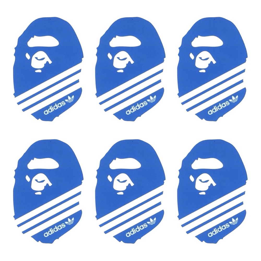 X6 A BATHING APE X ADIDAS STICKERS/DECALS - BRAND NEW